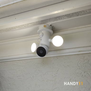 Outdoor Security cameras installation. Ring Cam, Nest Floodlight Cam, Blink, Wyze, Arlo, Reolink, Eufy, YI.