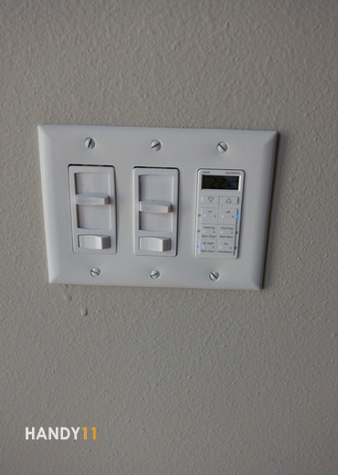 Programable Timer in electric switch on the wall.
